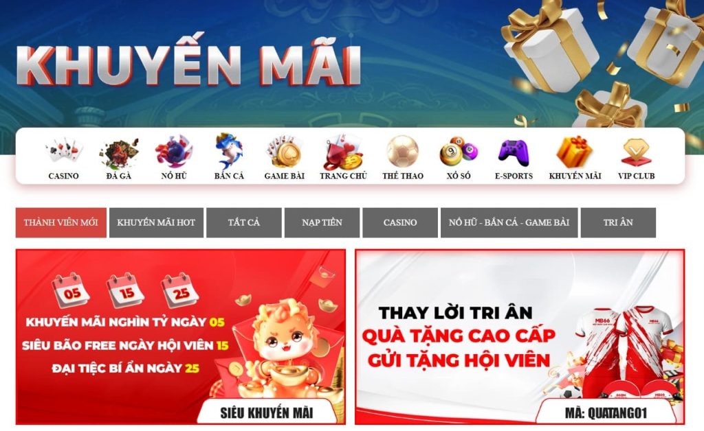 Giới Thiệu MB66 Nhà Cái Chơi Cá Cược Uy Tín Top Đầu 4 Giới thiệu các khuyến mãi giá trị mà bạn không thể tìm thấy ở đâu ngoài Mb66